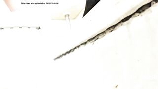 Hot Japanese girl's ass pooping out