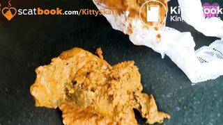 White lace panty shit pile