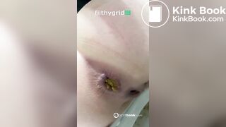 Girl pooping on toilet (no audio) - video 2