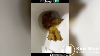 Girl pooping on toilet (no audio) - video 2