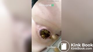 Girl pooping on toilet (no audio) - video 2
