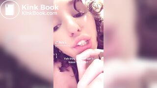 Casual girl taking a dump