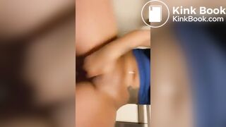 Taking huge shit in the public restroom