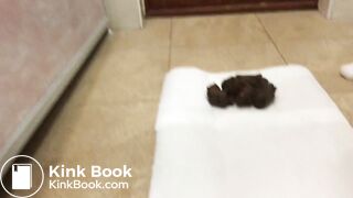 Brunette poop - video 2