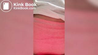 Woman sits in her shit in panties