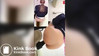 Japanese girl has serious diarrhea on squat toile