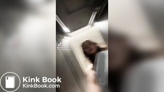 Three friends doing toilet selfies