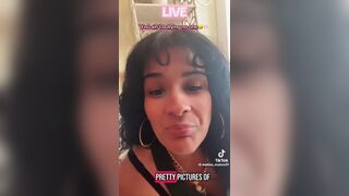 Hispanic BBW poop toilet selfie