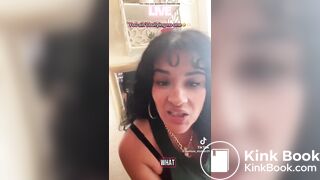 Hispanic BBW poop toilet selfie