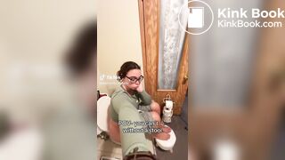 Hispanic girl pooping with stool