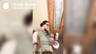Hispanic girl pooping with stool