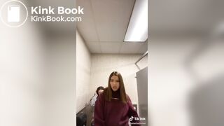 Girl records her friend shitting
