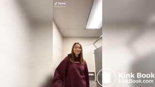 Girl records her friend shitting