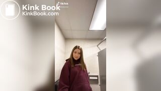 Girl records her friend shitting