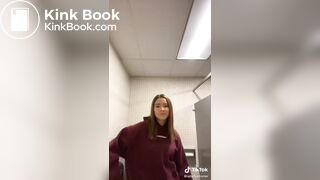 Girl records her friend shitting