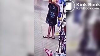 Latin Girl shit herself in a store