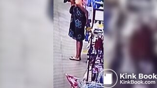 Latin Girl shit herself in a store