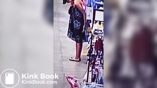 Latin Girl shit herself in a store