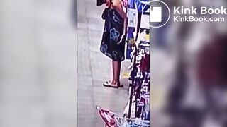 Latin Girl shit herself in a store