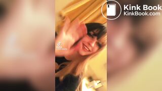 Gothic girl poop toilet selfie