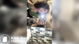 White girl toilet selfie (ass visible)