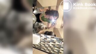 White girl toilet selfie (ass visible)