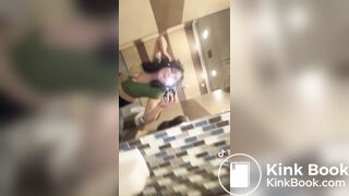 White girl toilet selfie (ass visible)