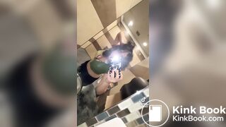 White girl toilet selfie (ass visible)