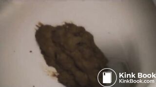 French girl shitting up close