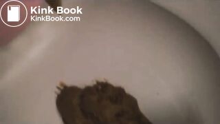 French girl shitting up close