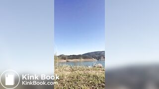 Lovely amateur girlfriend showing her pooping ass on th