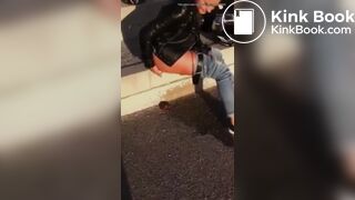 she shat on the street