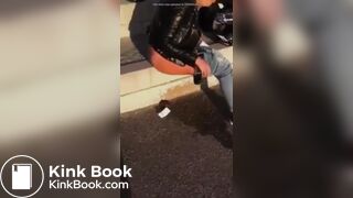 she shat on the street