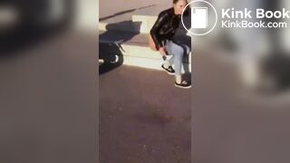 she shat on the street
