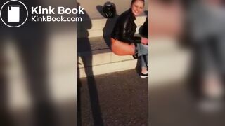 she shat on the street