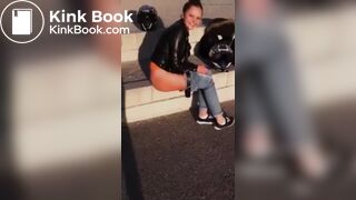 she shat on the street