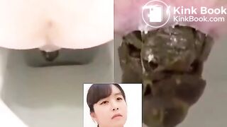 Cute japanese girl pooping and vaginal discharge