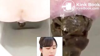 Cute japanese girl pooping and vaginal discharge