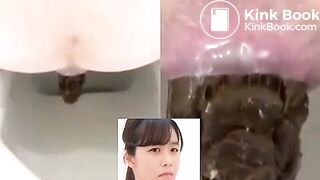 Cute japanese girl pooping and vaginal discharge