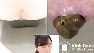 Cute japanese girl pooping and vaginal discharge