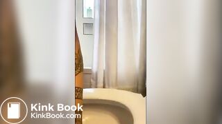 Girl pooping on toilet - video 245