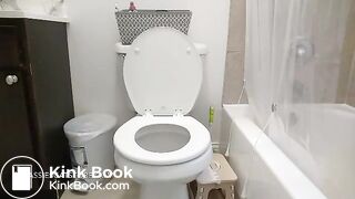 Girl pooping on toilet - video 237