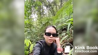 Pooping in the mountain