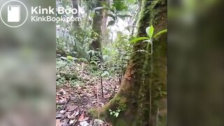 Pooping in the mountain