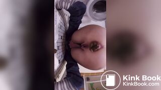 huge turd stuck in her bowels