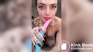 Malafalda scat dp dildo