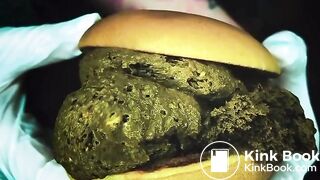 Sweety betty making a shit burger for you