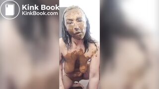 Scat pig covered in shit