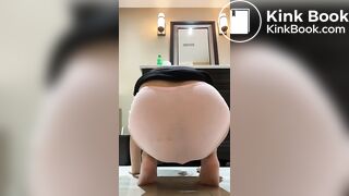 Sexy Hot Chinese Girl Small Pink Panty Poop