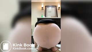 Sexy Hot Chinese Girl Small Pink Panty Poop